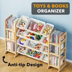 Toy Storage Organizer With 6 Shelves And 12 Bins -NeatNest Store 81BCopcliuL. AC SL1500