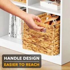 6-Pack Rattan Baskets With Handle -NeatNest Store 81NZG8SopGL. AC SL1500