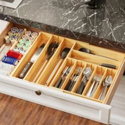 Expandable Kitchen Utensil Organizer 2.5" High Natural -NeatNest Store 81OM6JlxZGL. AC SL1500