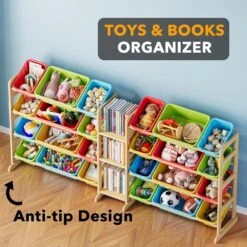 Kids Toy Storage Bins Organizer With 24 Bins And 3 Shelves -NeatNest Store 81UHpXAz5YL. AC SL1500