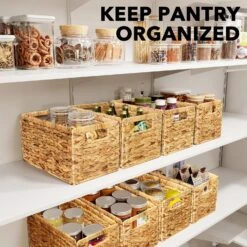 8-Pack Wicker Storage Baskets With Handle 11 8-Pack Wicker Storage Baskets With Handle -NeatNest Store 81bDYyi151L. AC SL1500