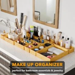 14-Piece Bamboo Drawer Organizer Storage Boxes Set -NeatNest Store 81qMIgzLJLL. AC SL1500