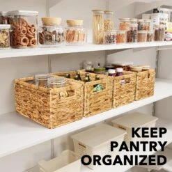 4-Pack Wicker Storage Baskets With Handle -NeatNest Store 81tp5bOEKDL. AC SL1500