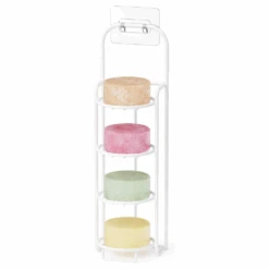 SpaceAid 4 Tier Shampoo Bar Soap Holder For Shower, White