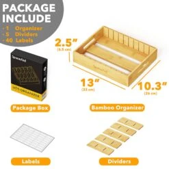 SpaceAid® Bamboo Plastic Lid Organizer For Kitchen -NeatNest Store Plastic Lid Organizer package