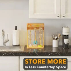 SpaceAid Bamboo Baby Bottle Drying Rack, Hold 9 Bottles, Natural -NeatNest Store baby bottle drying rack 6