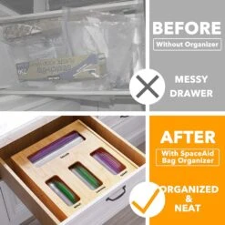 Front Page -NeatNest Store baggie organizer beforeafter 4in1