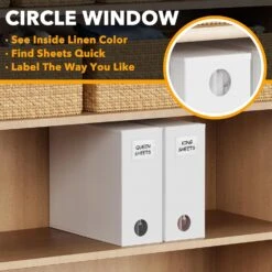 SpaceAid White Bed Sheet Set Storage Organizer, 2 Pack -NeatNest Store bed sheet set storage organizer 4