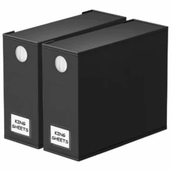 Front Page 15 SpaceAid 2 Pack Bed Sheet Storage Container For Linen Closet, Black