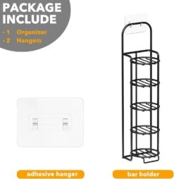 SpaceAid 5 Tier Soap Holder For Shower, Black -NeatNest Store black soap holder 5 tier