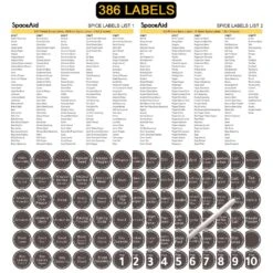 SpaceAid 36 Pcs Empty Spice Jars With Bamboo Lids And Labels, 4oz -NeatNest Store empty spice jars 2