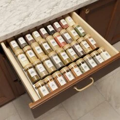 SpaceAid 36 Pcs Empty Spice Jars With Bamboo Lids And Labels, 4oz -NeatNest Store empty spice jars 6