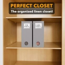 SpaceAid 2 Pack Foldable Sheet Organizer For Linen Closet, Gray -NeatNest Store foldable sheet organizer 5
