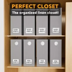 SpaceAid 8 Pack Foldable Sheet Set Organizer For Linen Closet, Gray -NeatNest Store foldable sheet set organizer 7