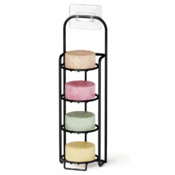 SpaceAid 4 Tier Shampoo Bar Holder For Shower, Black