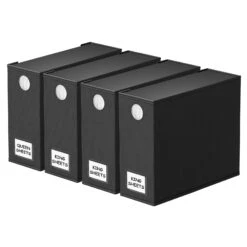 SpaceAid 4 Pack Foldable Bed Sheet Organizer Set, Black