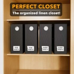 SpaceAid 4 Pack Foldable Bed Sheet Organizer Set, Black -NeatNest Store sheet organizer 7