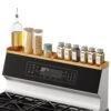 SpaceAid® Bamboo Shelf For Over Stove With Labels, Kitchen Storage Over The Stove Spice Rack