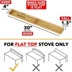 SpaceAid® Bamboo Shelf For Over Stove With Labels, Kitchen Storage Over The Stove Spice Rack -NeatNest Store shelf for over stove compatiable