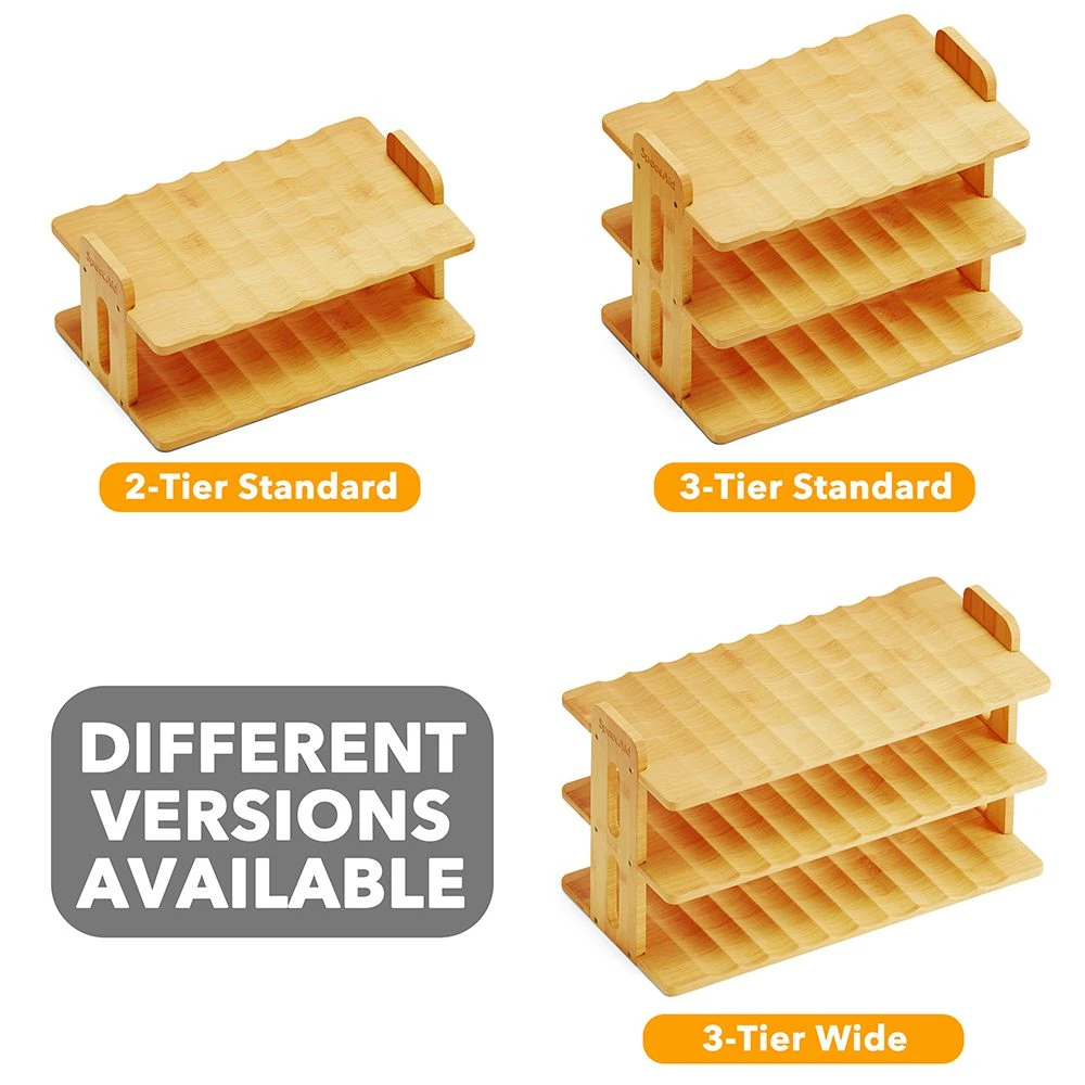SpaceAid® Bamboo Water Bottle Organizer For Cabinets And Pantries With Labels, Kitchen Storage Rack 3-Tier 7 SpaceAid® Bamboo Water Bottle Organizer For Cabinets And Pantries With Labels, Kitchen Storage Rack 3-Tier - Image 7