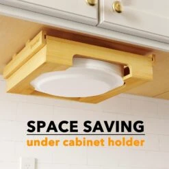 SpaceAid 12-inch Under Cabinet Paper Plate Holder 10 SpaceAid 12-inch Under Cabinet Paper Plate Holder -NeatNest Store under cabinet paper plate holder 4