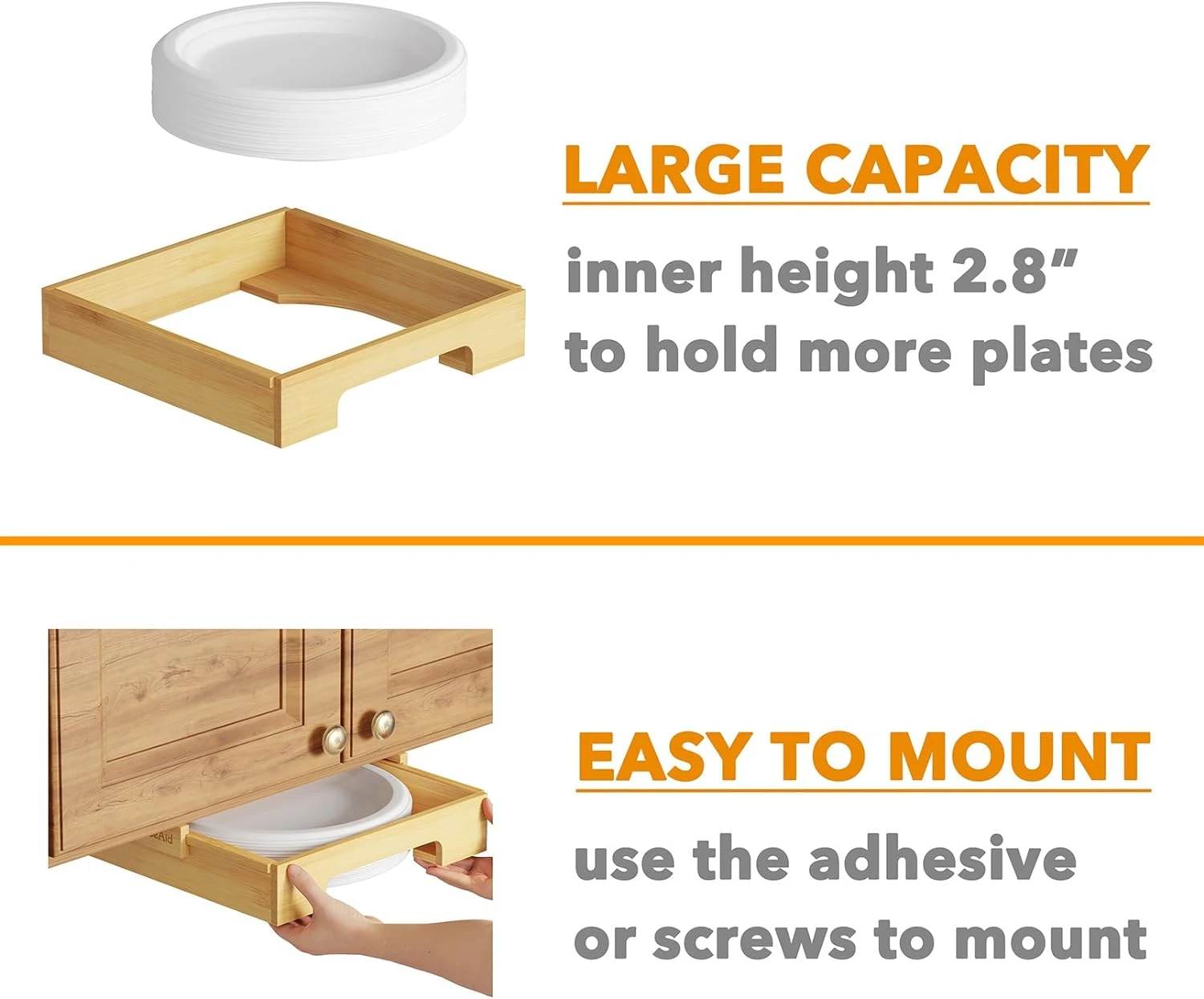 SpaceAid 12-inch Under Cabinet Paper Plate Holder 5 SpaceAid 12-inch Under Cabinet Paper Plate Holder - Image 5